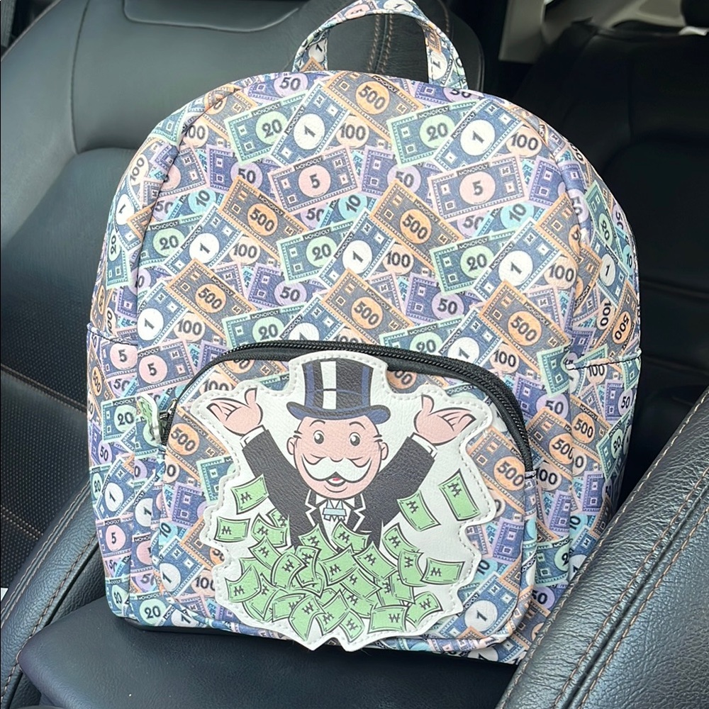 Hasbro Gaming Monopoly-Themed Backpack NWT